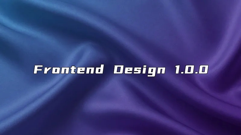 Frontend Design 1.0.0