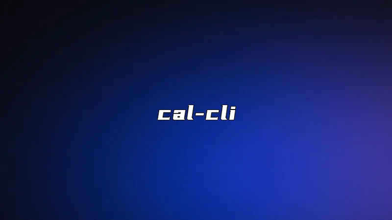 cal-cli