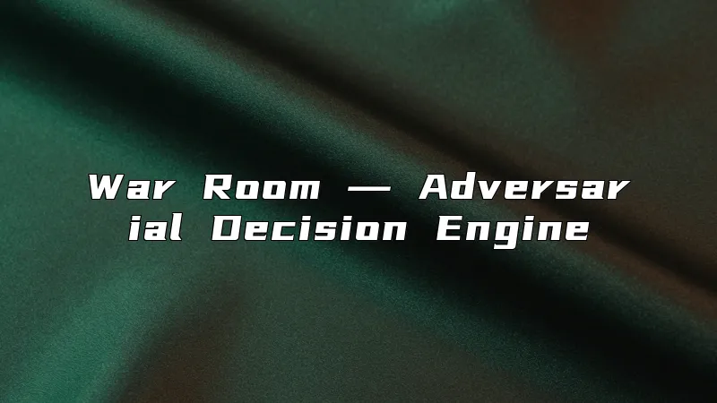 War Room ― Adversarial Decision Engine