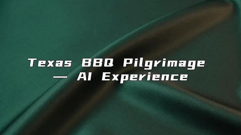Texas BBQ Pilgrimage ― AI Experience