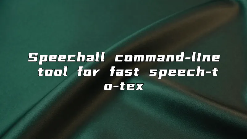Speechall command-line tool for fast speech-to-tex