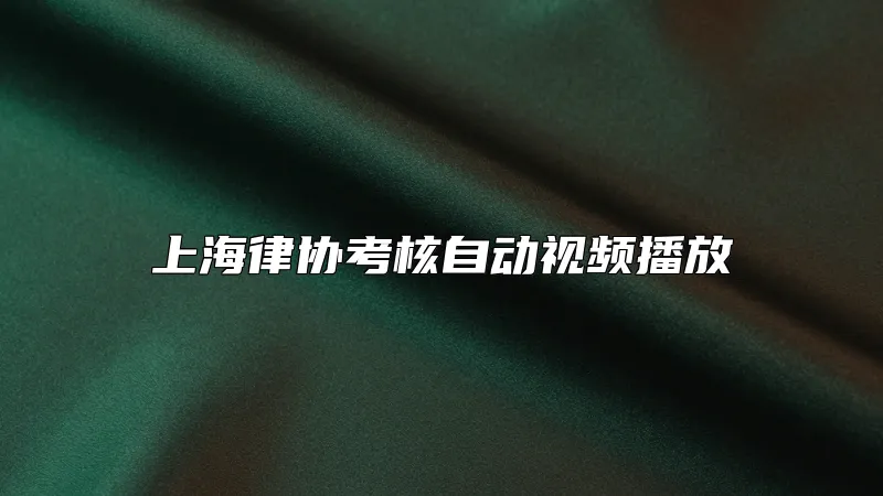 上海律协考核自动视频播放