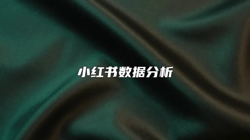 小红书数据分析