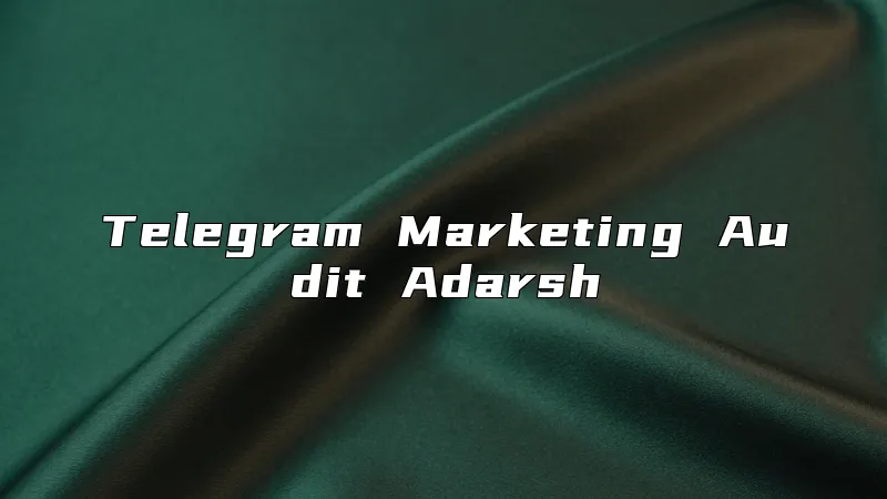 Telegram Marketing Audit Adarsh