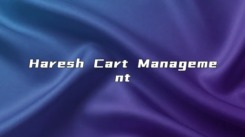 Haresh Cart Management