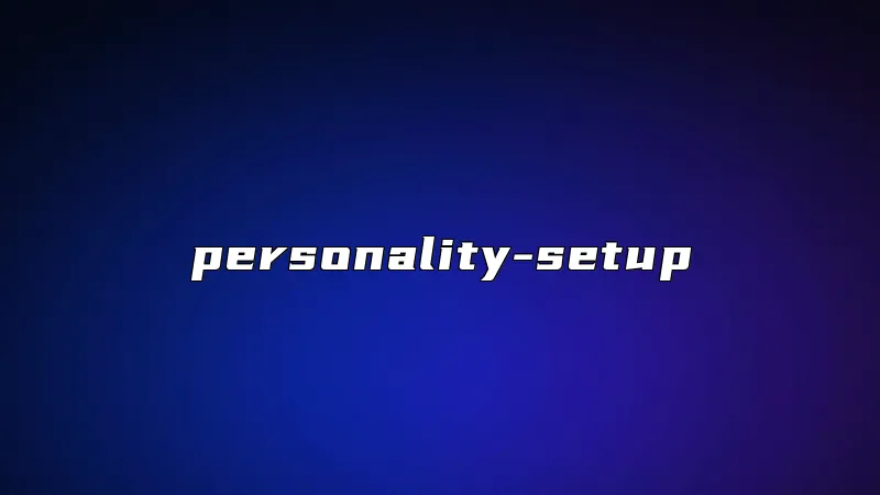 personality-setup