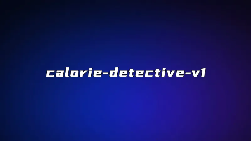 calorie-detective-v1