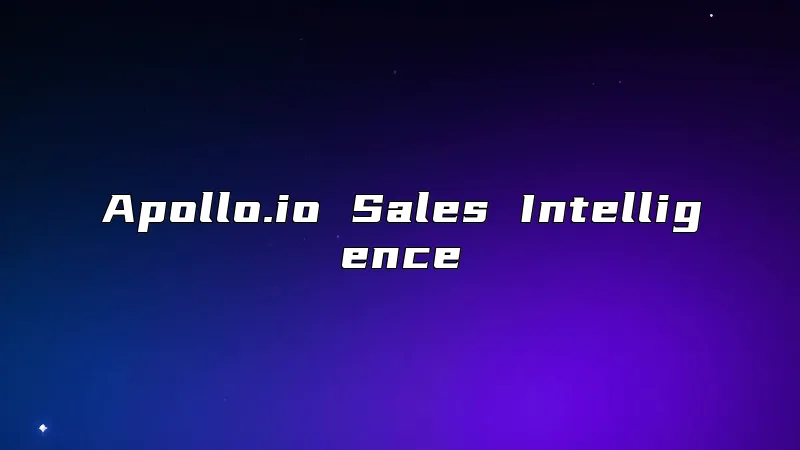 Apollo.io Sales Intelligence