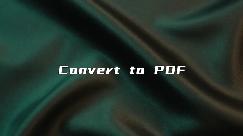 Convert to PDF
