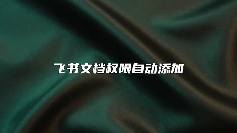 飞书文档权限自动添加