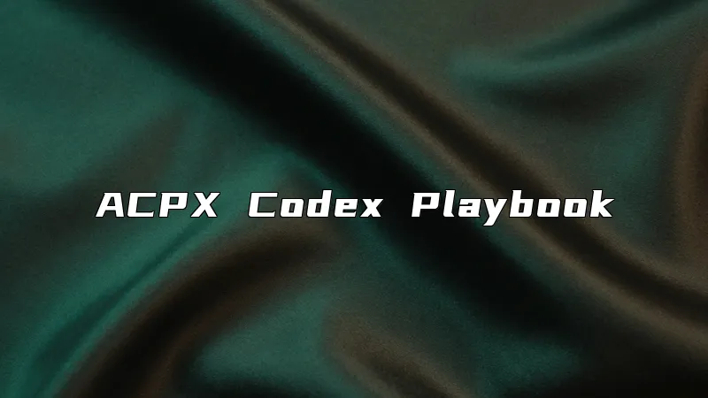 ACPX Codex Playbook