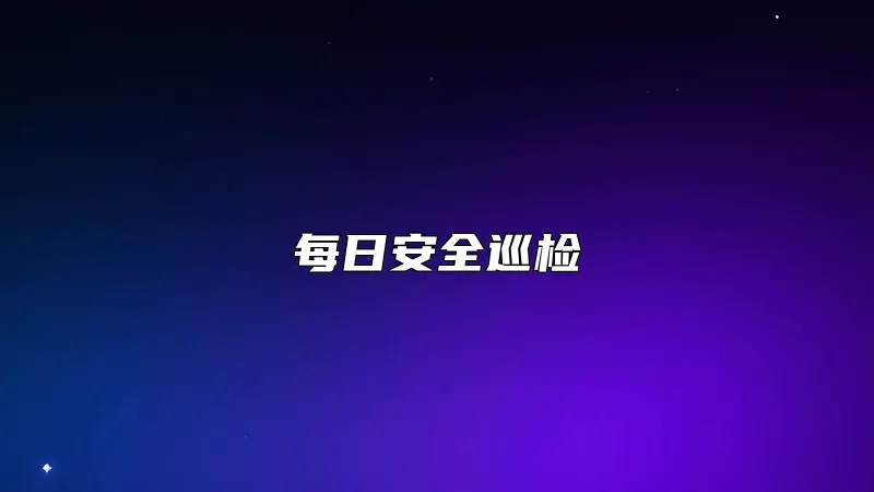 每日安全巡检