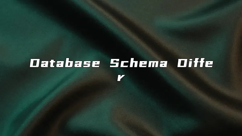 Database Schema Differ