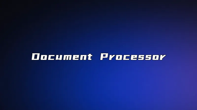 Document Processor