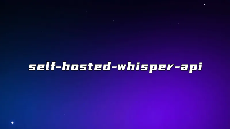self-hosted-whisper-api