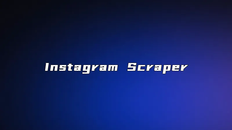 Instagram Scraper