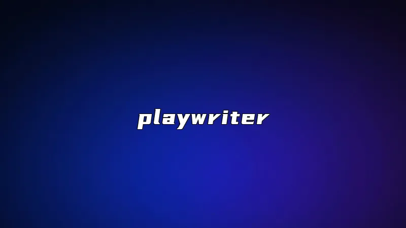 playwriter