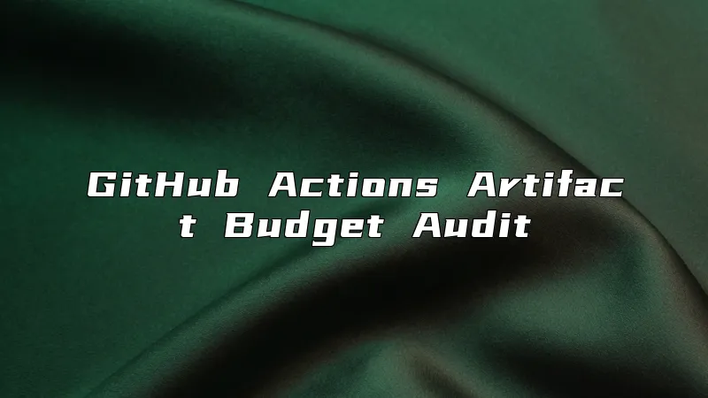 GitHub Actions Artifact Budget Audit