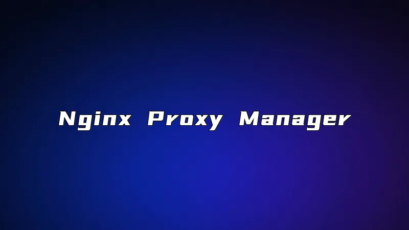 Nginx Proxy Manager