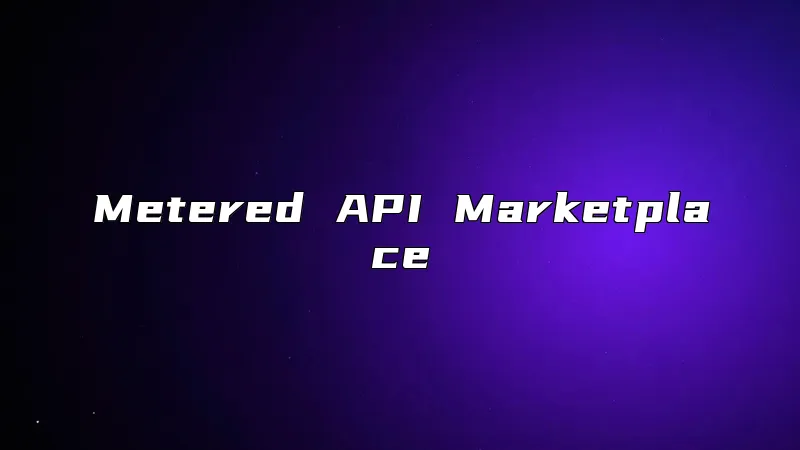 Metered API Marketplace