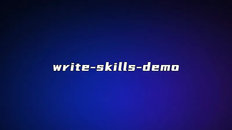 write-skills-demo