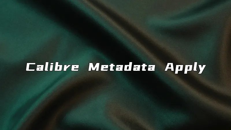 Calibre Metadata Apply
