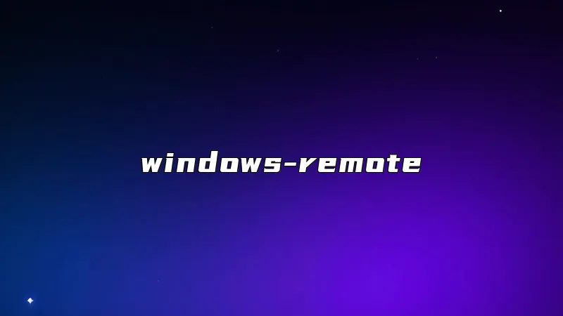windows-remote