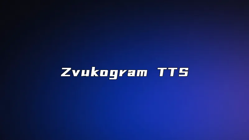 Zvukogram TTS