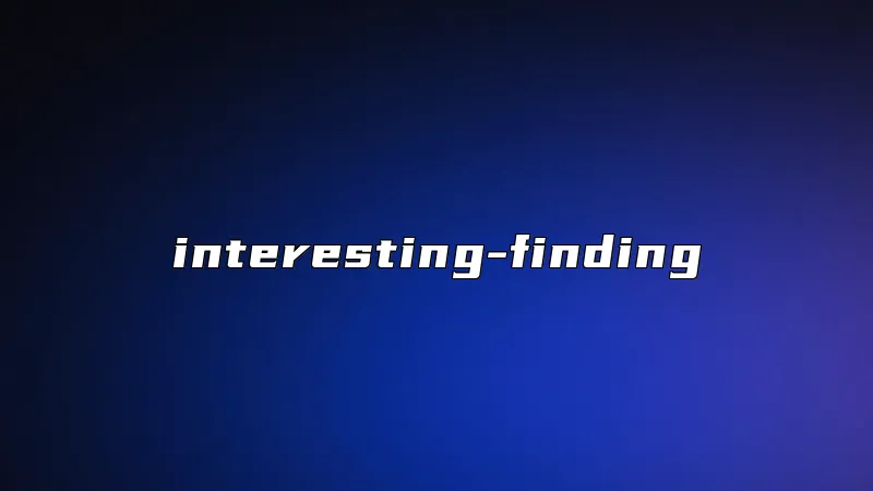 interesting-finding