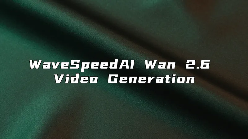 WaveSpeedAI Wan 2.6 Video Generation