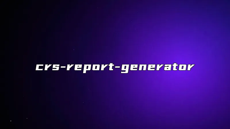 crs-report-generator