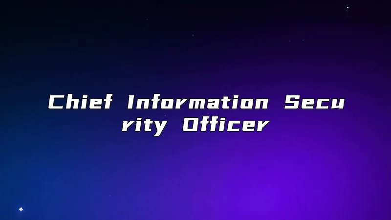 Chief Information Security Officer
