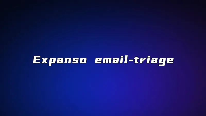 Expanso email-triage