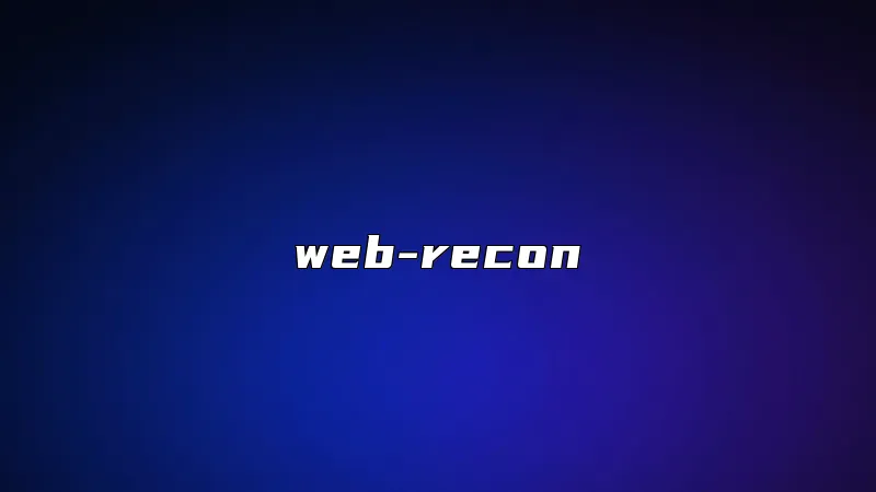 web-recon