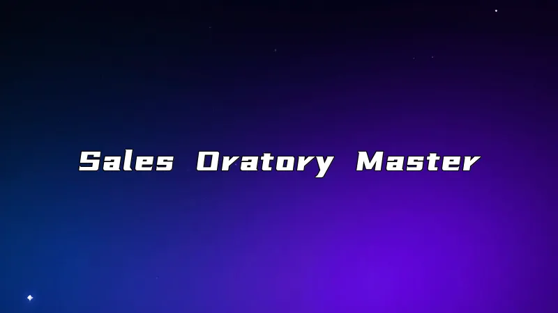 Sales Oratory Master