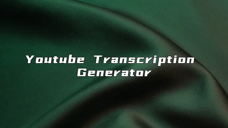 Youtube Transcription Generator