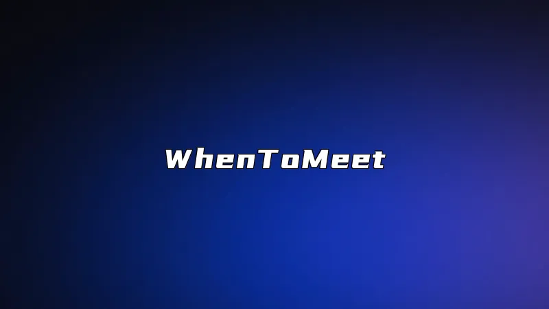 WhenToMeet