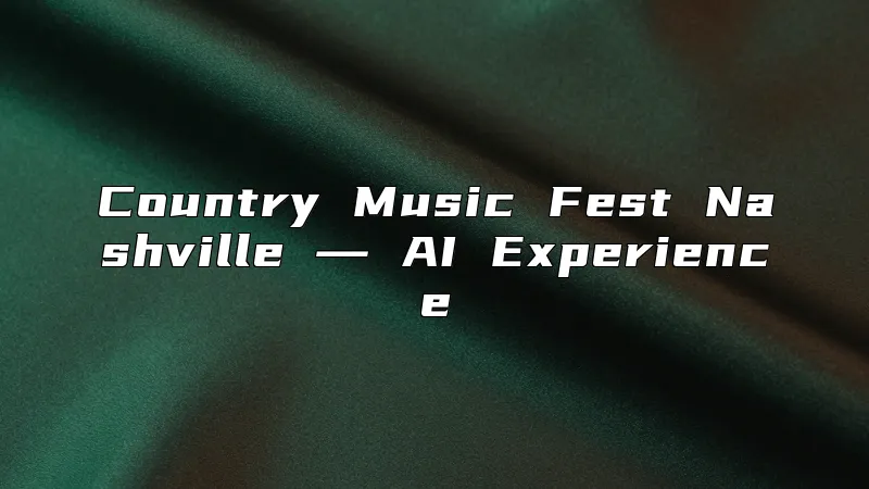 Country Music Fest Nashville ― AI Experience