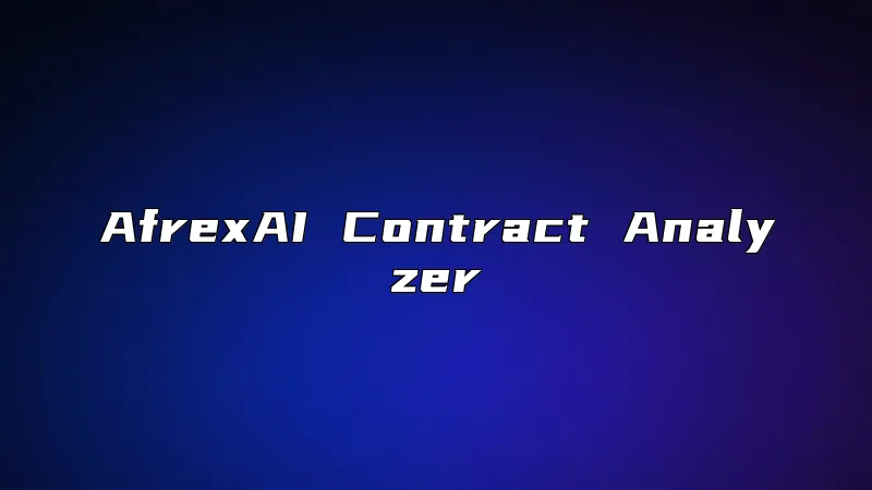 AfrexAI Contract Analyzer