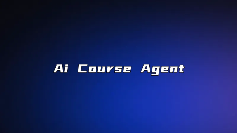 Ai Course Agent