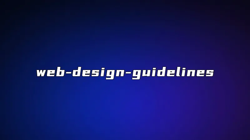 web-design-guidelines