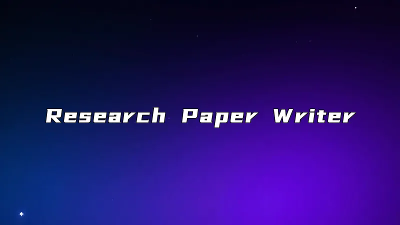 Research Paper Writer