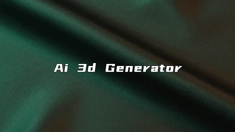 Ai 3d Generator