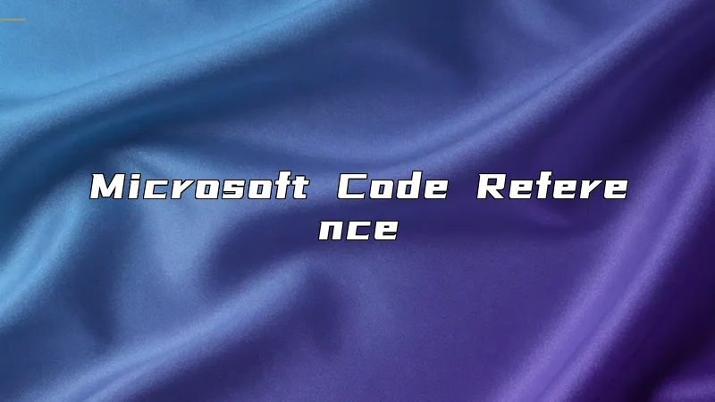 Microsoft Code Reference