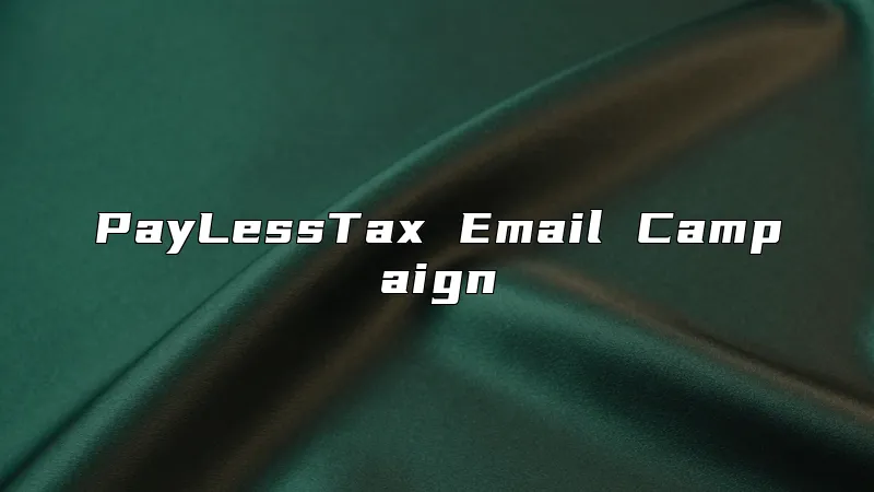 PayLessTax Email Campaign