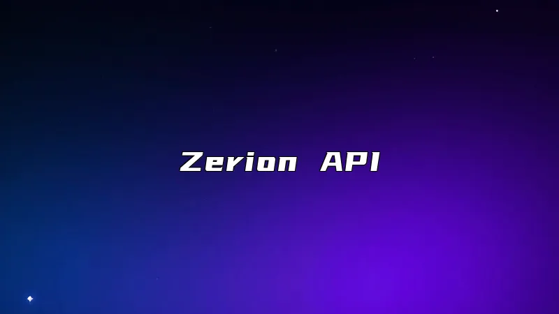 Zerion API