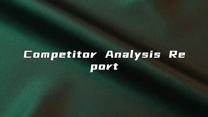 Competitor Analysis Report