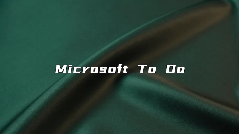 Microsoft To Do