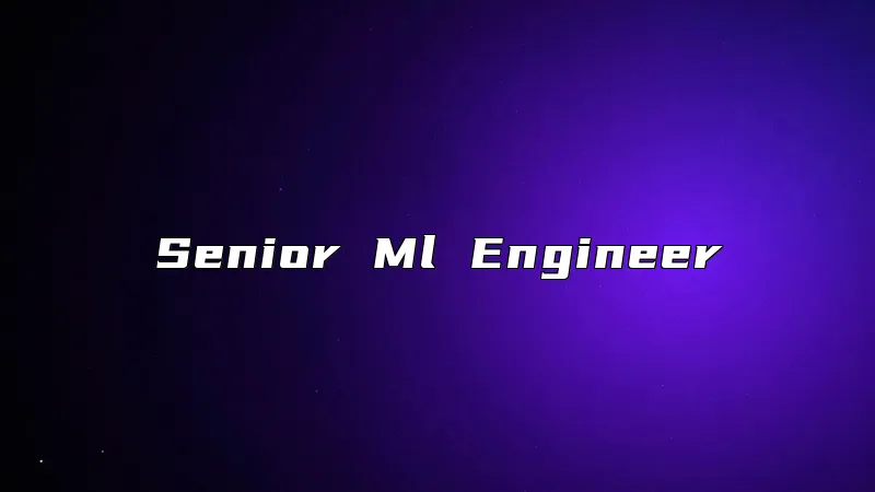 Senior Ml Engineer