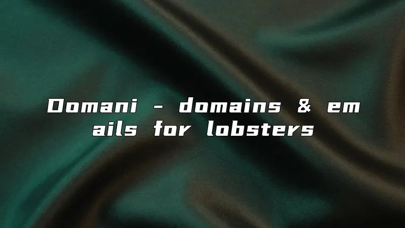 Domani - domains & emails for lobsters